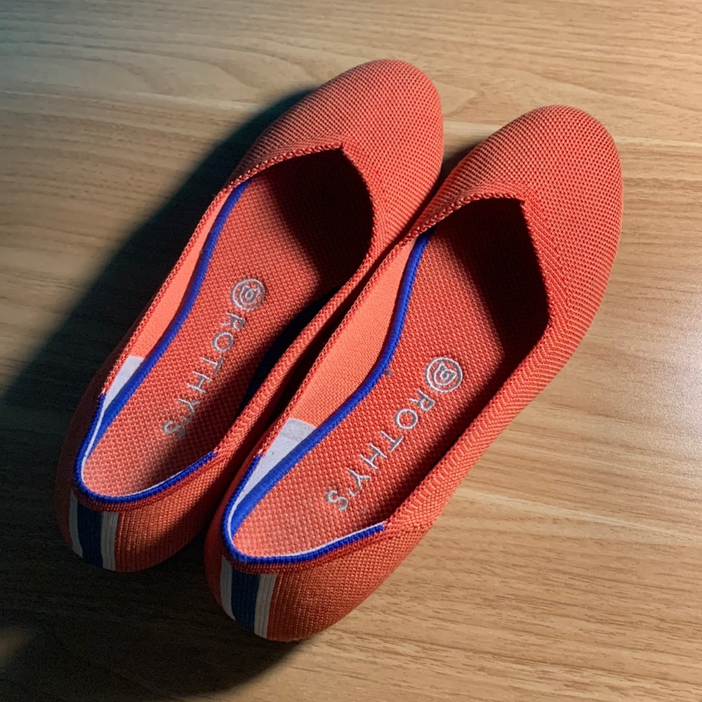 Rothy’s orange flats